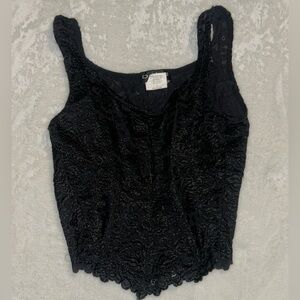 Corset Style Black Lace Women’s Top SIZE S